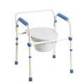 Height adjustable commode chair with bedpan CM002